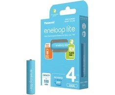 PANASONIC HR03 AAA 4LCCE / 4BE ENELOOP LITE N, 550 mAh (4ks lizdinė plokštelė)