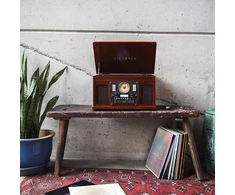 Patefonas Victrola Navigator 8 in 1 su CD, radijo ir kasečių funkcija (VTA-600B-MAH-INT)