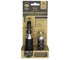 PEATY'S HOLESHOT CO2 PUMP + BOMBS 2 PCS - ROAD &amp; GRAVEL (16G) - Juodas (PPR-HTI-RAG-BLK-12)