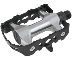 Pedals FORCE 910 Al-Fe ball bearings, juodas-sidabrinis