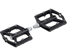 pedals FORCE STEEP 2 aliuminio, diameter bearings, juodas