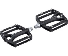 pedals FORCE SWING aliuminio, diameter bearings, juodas