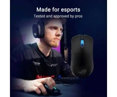 ASUS ROG Harpe Ace Mini belaidė žaidimų pelė, optinis jutiklis, 42,000 DPI, 5 mygtukai, juoda, abiejų rankų, USB Type-C ir Bluetooth ryšys
