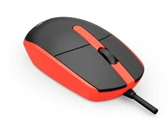 Pelė C-TECH WM-10, juodas and red, USB