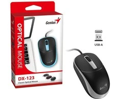 Genius DX-123 Pelė su laidu, juoda-pilka, 1200DPI