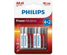 PHILIPS LR6P6BP/10 AA Power Alkaline batteries (6pcs)