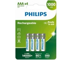 PHILIPS R03B4RTU10/10 AAA Rechargeable Batteries (4pcs)
