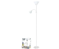 Grindų lempa Platinet PLATINIO RIEDMENS LEMPAS E27 + E14 Baltas [45177]
