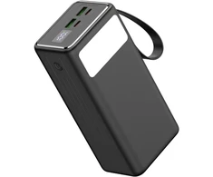 PLATINET išorinė baterija 80000 mAh 65W PD žibintuvėlis USB-C 1M laidas [46312]