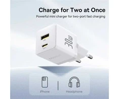 Baseus Palm 30W USB-C USB-A - balta