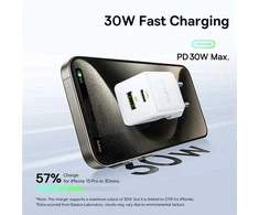 Baseus Palm 30W USB-C USB-A - balta