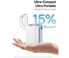 Powerbank Baseus PicoGo Digital Ekranas 10000mAh 45W (balta)