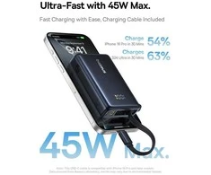 Powerbank Baseus PicoGo Digital Ekranas 10000mAh 45W (juoda)