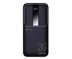 C-tech Powerbank 20000mAh, Li-Pol, 22,5W, USB-C / USB-A / mikro USB