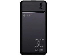 Powerbank C-tech 30000mAh, Li-Pol, 20W, USB-C/USB-A/micro USB