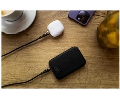 Fixed Fiksuotas | MagZen (2 kartos) su belaidžiu įkrovimu ir MagSafe palaikymu Power bank | FIXZENM2-10-BK | 10000 mAh | USB-C: 5 V / 2 A, 9 V / 2,22 A, 12 V / 1,67 A (maks. 20 W) | Juodas