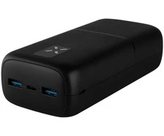 Fixed Įkroviklis „Zen 30 su“ su LCD ekranu ir PD išvestimi, 20 W, 30 000 mAh, juodas