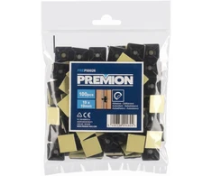 Premion PREP00026 - Self-adhesive Cable Clamp, Juodas, 19 x 19 mm, 100 pcs
