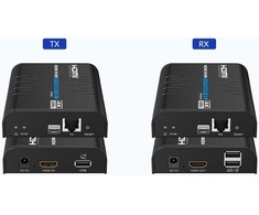 Šakotuvas AV signalo perdavimo sistema „PremiumCord PREMIUMCORD HDMI“ prailginimo kabelis 120 m 4K@60Hz per IP juodas
