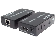 System przekazu sygnału AV PremiumCord HDMI2.0 extender na 60m przez jeden kabelis Cat5e/Cat6/Cat7