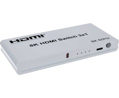„PremiumCord“ 8K@60Hz, 4K@144Hz HDMI jungiklis 3:1 su nuotolinio valdymo pultu