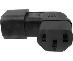 Premiumcord Kampinis adapteris IEC C13 į IEC C14, šoninė įtampa 230 V, 10 A