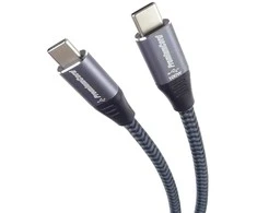 PREMIUMCORD kabelis USB-C M/M, 100W 20V/5A 480Mbps medvilnės pynė, 1m