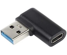 „PremiumCord“ 90° išlenktas USB-C lizdas iki A tipo USB3.0 kištukas