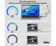 PremiumCord Ethernet kabelis USB3.2 -> LAN RJ45 10/100/1000 MBIT ilgis 2m
