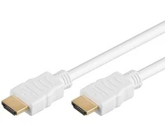 PremiumCord HDMI High Speed+ Ethernet kabelis, baltos, paauksuotos jungtys, 10 m