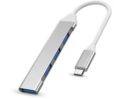 PremiumCord Hub USB-C to USB3.2 A + 3x USB2.0 A, aliuminio case