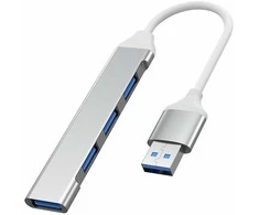 „PremiumCord“ šakotuvas USB3.2A į USB3.2 A + 3x USB2.0 A, „SuperSpeed 5Gbps“, aliuminio korpusas