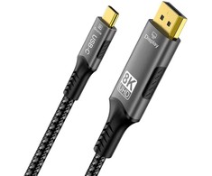 „PremiumCord“ USB-C į „DisplayPort DP1.4“ laidas, 8K@60Hz ir 4k@120Hz, 2 m