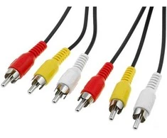 Kabelis PremiumCord RCA (Cinch) x3 - RCA (Cinch) x3 2m juoda (kjackcmm3-2)