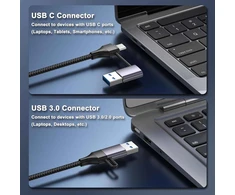 Adapteris USB PremiumCord USB-C a USB-A na Gigabit 10/100/1000Mbps 15cm (ku31ether07)