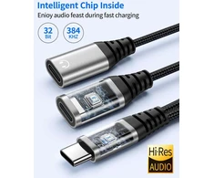 PremiumCord ku31zvuk06 - 2-in-1 USB-C Adapteris