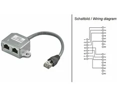 „PremiumCord“ modulinis RJ45 2 prievadų 10/100Base-T