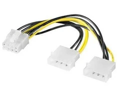 PremiumCord Power Reducer 2x5.25" Molex - 8 pin for PCI-E graphics cards