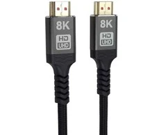 PremiumCord ULTRA HDMI 2.1 High Speed + Ethernet cable 8K@60Hz, auksinis plated 1m
