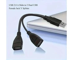 PREMIUMCORD USB 2.0 įkrovimo laidas, 15 cm, juodas