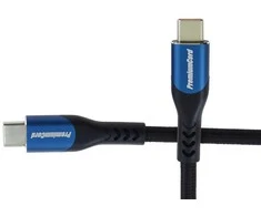 „PremiumCord“ USB-C laidas (USB 3.2 GEN 2x2, 5A, 100W, 20Gbit/s) 0,5 m, medvilninis pintas
