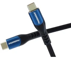 „PremiumCord“ USB-C laidas (USB 3.2 GEN 2x2, 5A, 100W, 20Gbit/s) 1,5 m, medvilninis pintas