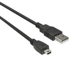 Kabelis USB PremiumCord USB-A - miniUSB 5 m Juodas (ku2m5a)