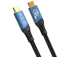 „PremiumCord USB4™“ 2.0 versija, 80 Gbps, 16K@60 Hz, 240 W, „Thunderbolt 3“ ir „4“ laidas, 0,8 m ilgio