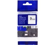 PRINTLINE compatible tape with Brother TZE-421, 9mm, juodas print/red background
