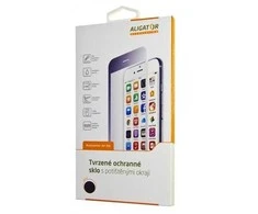 Apsauginis grūdintas stiklas ALIGATOR PRINT, juodas, Xiaomi Redmi Note 8T, viso ekrano klijuojamas