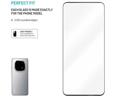 Fixed Screen Protector | Xiaomi | Redmi Note 14 4G/5G | Tempered Glass | Juodas | Full Cover 2.5D