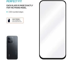 Fixed Ochronne grūdintas stiklas FIXED Full-Cover dla Xiaomi Redmi 15C 4G/5G, juoda
