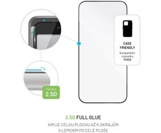 Fixed Fiksuotas | Visas viršelis 2.5D | Apple | iPhone 16 Pro | Grūdintas stiklas | Juodas | Ekrano apsauga