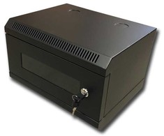 RACK DATACOM 10" wall mounted rack 4U/280 mm (glass) juodas